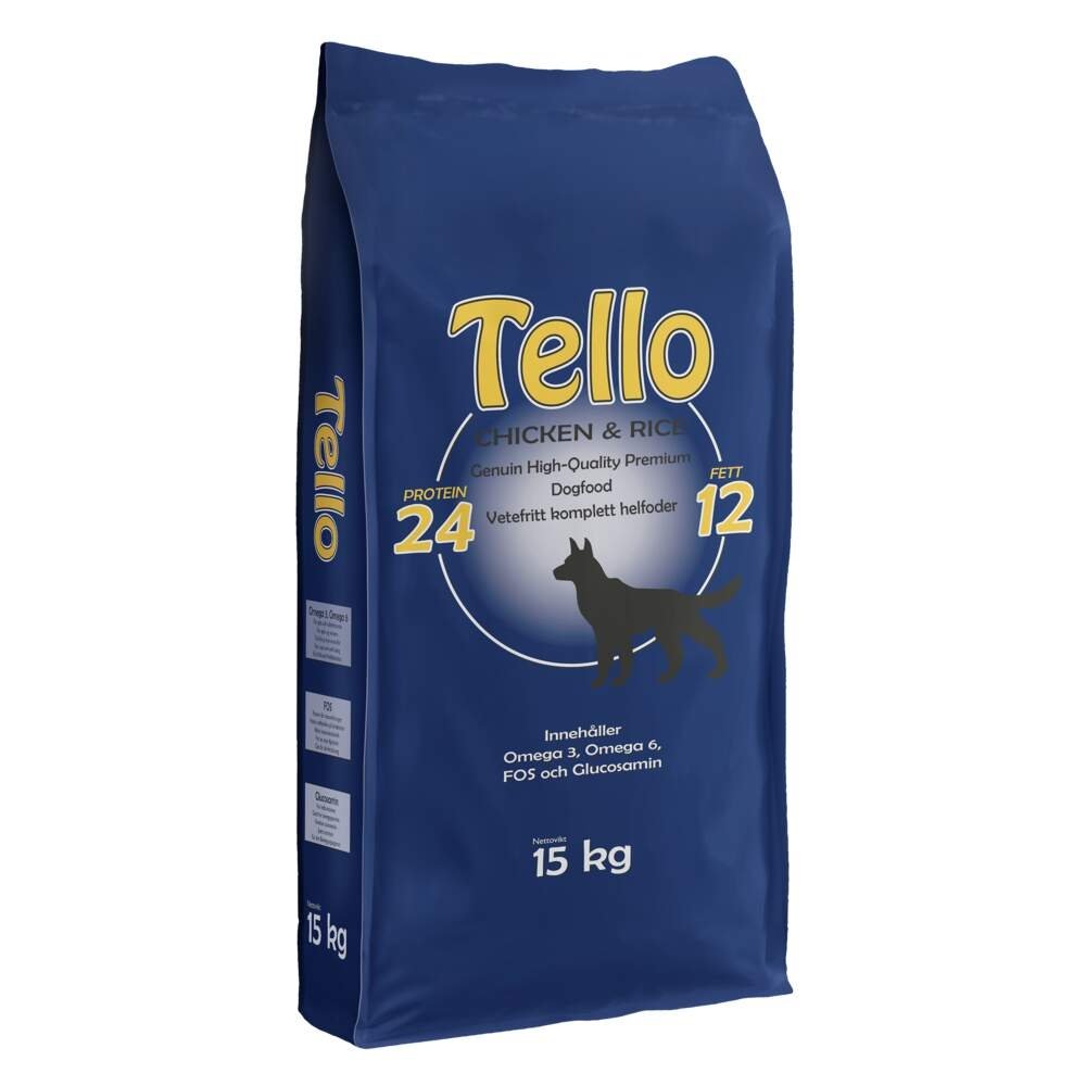 Tello Chicken & Rice Hund - Hundemat - Tørrfôr