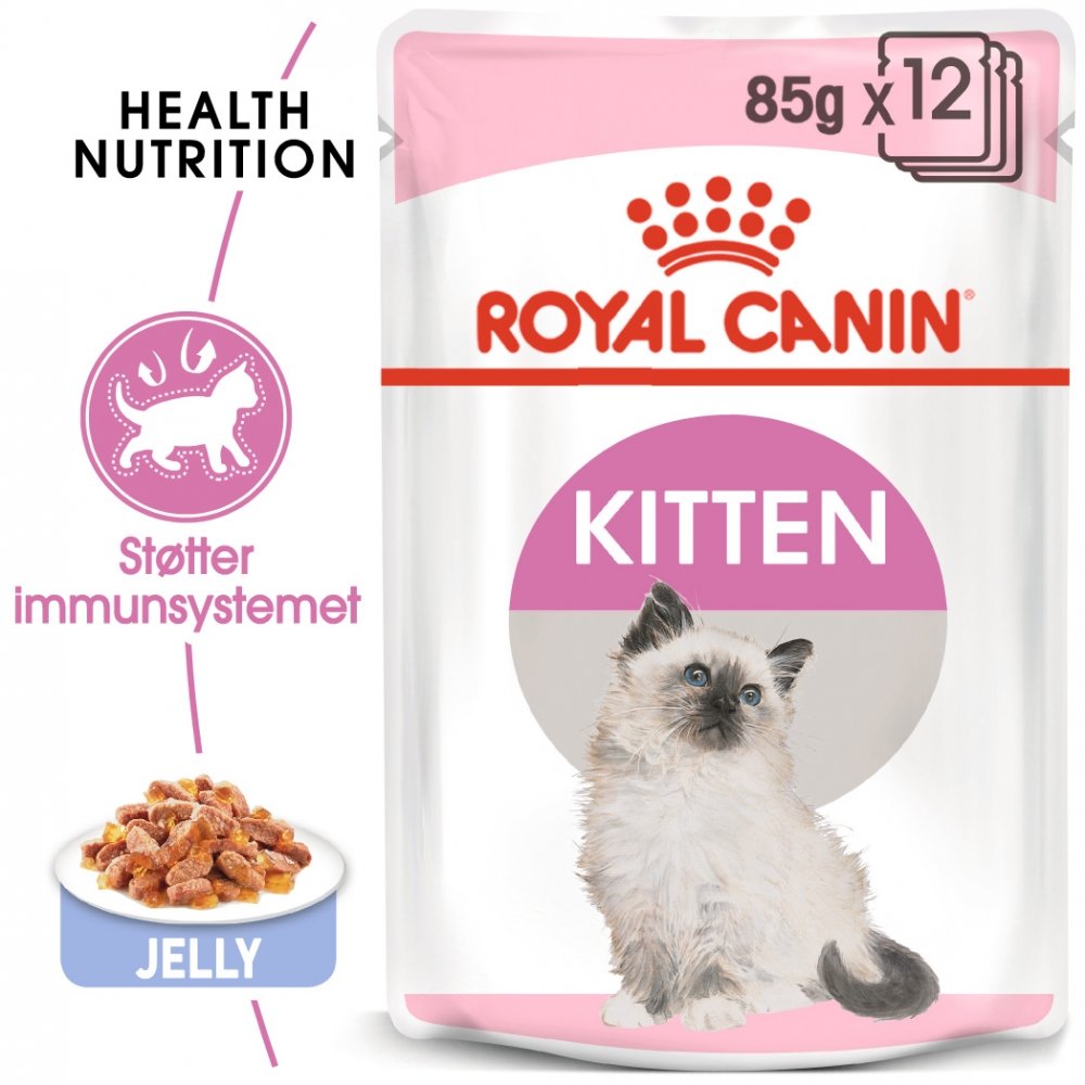 Royal Canin Kitten Instinctive Gelé Wet (12x85g) Kattunge - Kattungemat - Våtfôr til kattunge