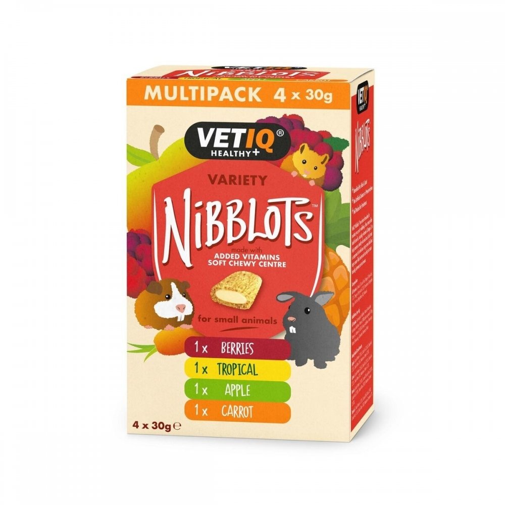 VetIQ Nibblots Multipack 4 x 30 g Kanin - Kaningodteri