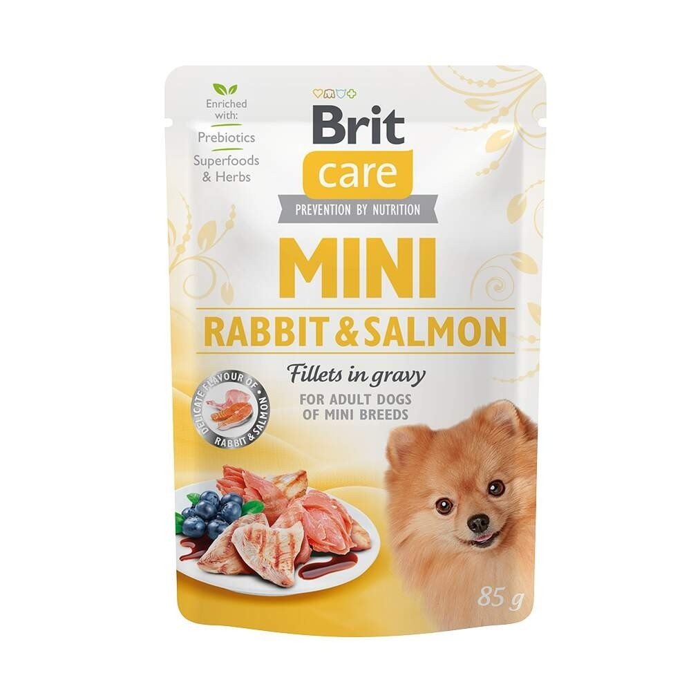 Brit Care Mini Kanin & Laks i Saus 85 g Hund - Hundemat - Våtfôr