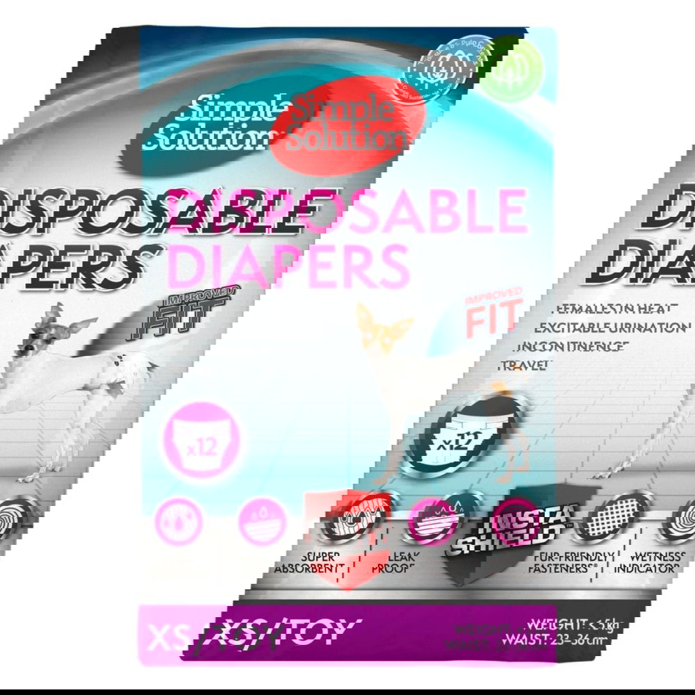 Simple Solution Disposable Hundebleier 12-pakk (XS)