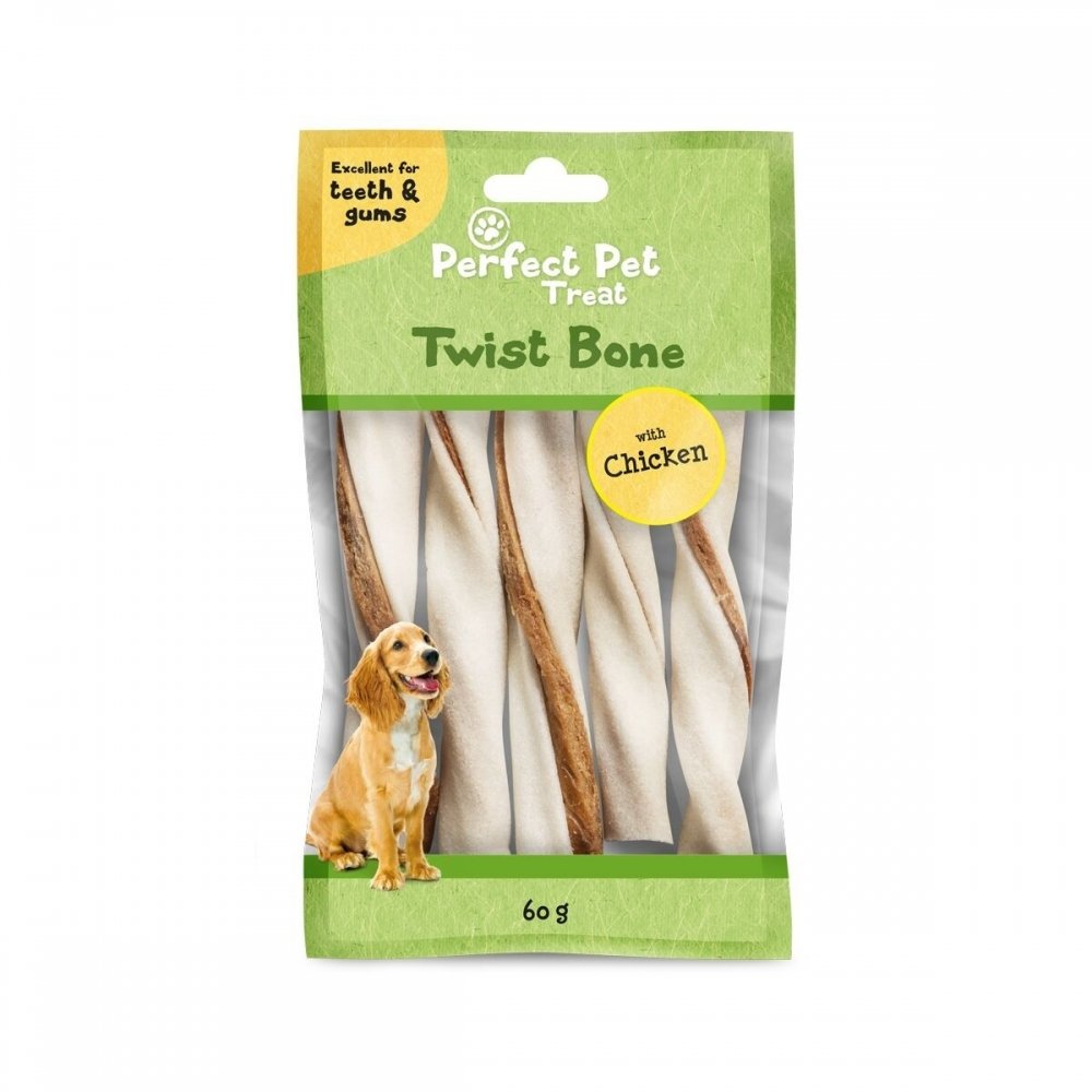 Perfect Pet Twist Tyggbein Chicken 11,5 cm 5-pack Hund - Hundegodteri - Hundebein