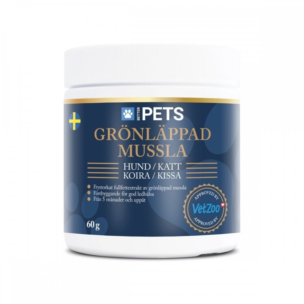 Better Pets Grønnleppemussling 60 g Hund - Hundehelse - Kosttilskudd