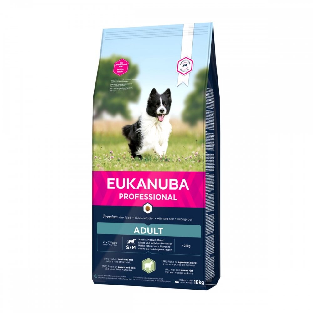 Bilde av Eukanuba Dog Adult Small & Medium Breed Lamb & Rice (18 kg) - Alt til hunden