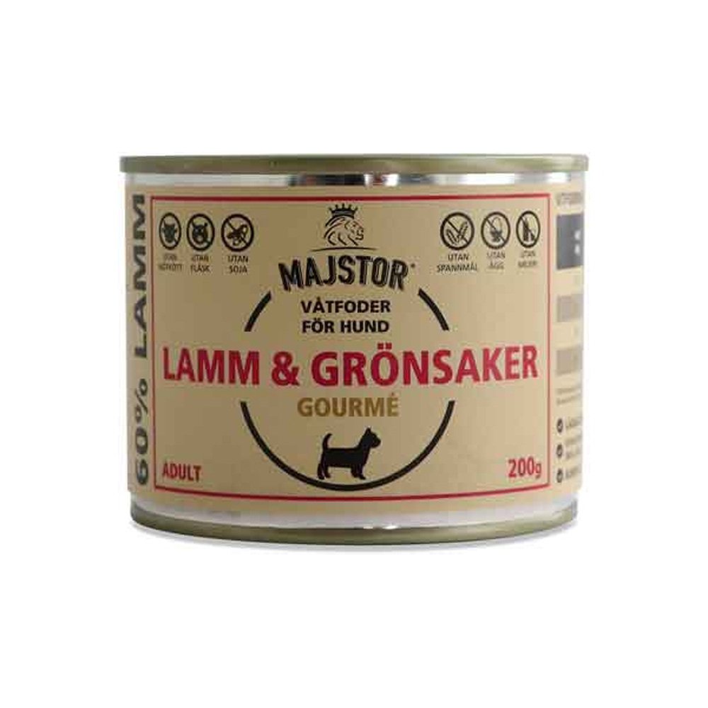 Majstor Lamm & Grønnsaker Gourmè Våtfor Hund - Hundemat - Våtfôr