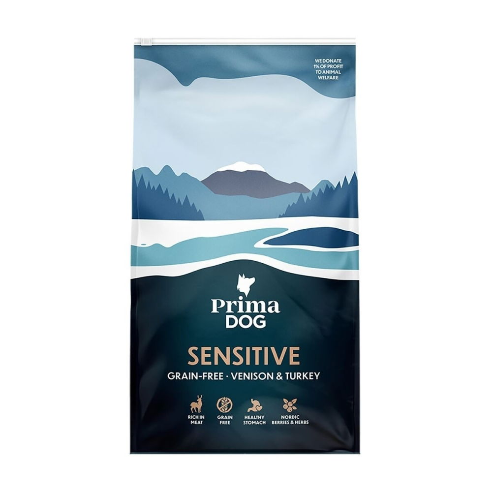 Bilde av PrimaDog Adult All Breeds Sensitive Grain Free Venison & Turkey (10 kg) - Alt til hunden