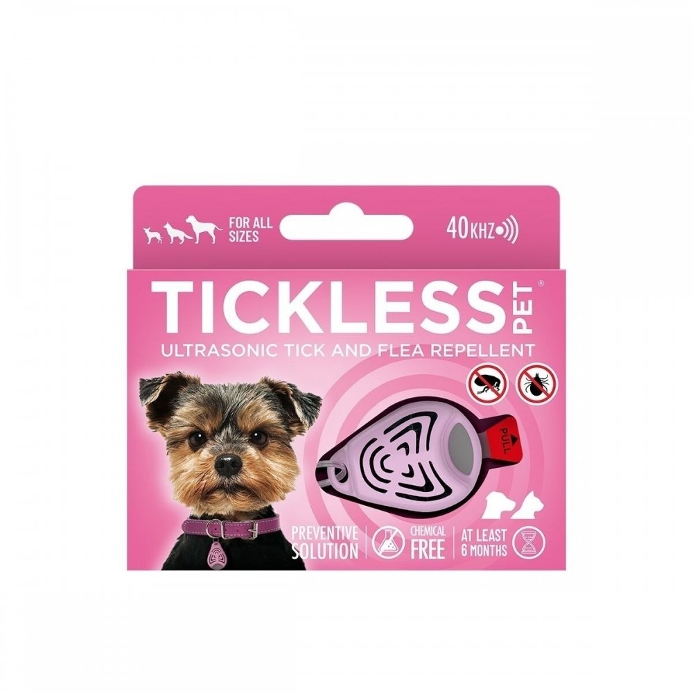 Tickless Elektronisk Flåttavviser Rosa Hund - Hundehelse - Flåttmiddel til hund