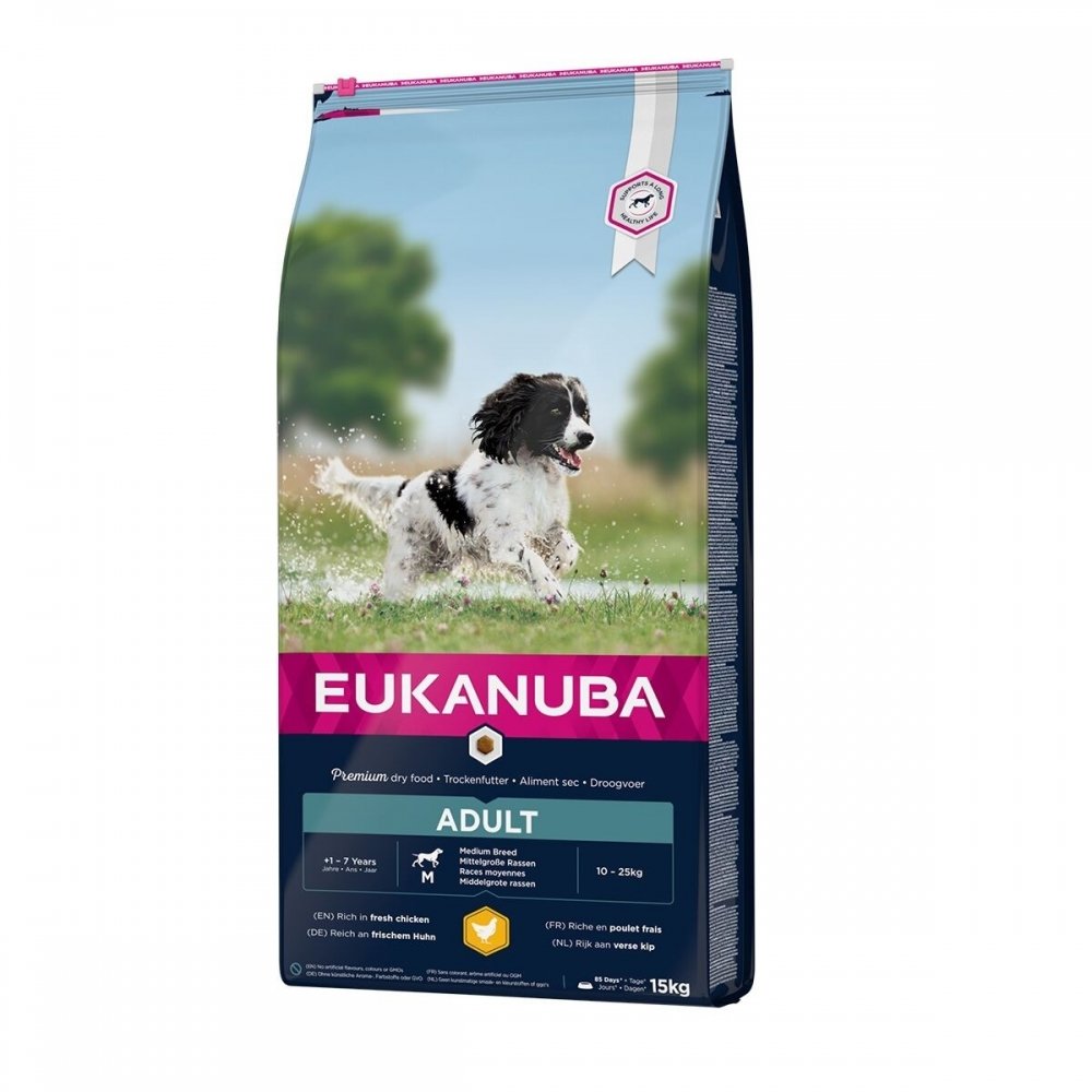Eukanuba Dog Adult Medium Breed (15 kg) Hund - Hundemat - Voksenfôr til hund