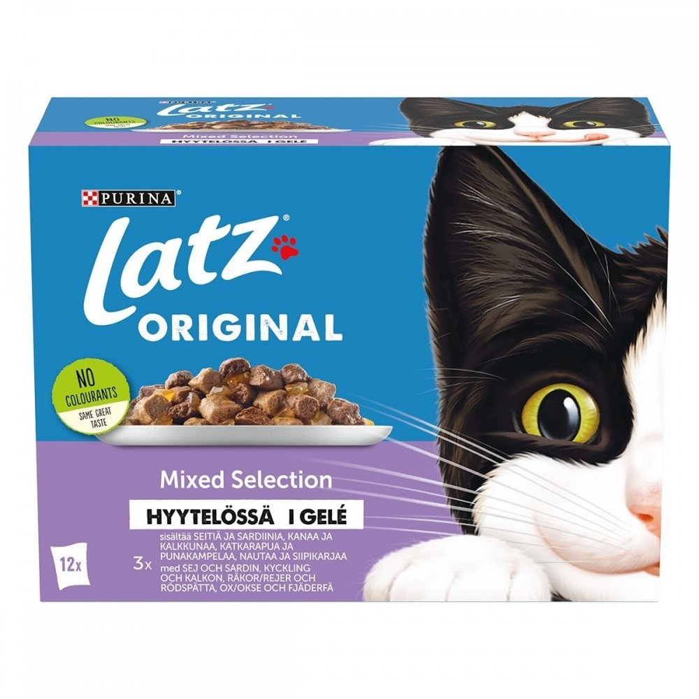 Latz Original Mix i Gelé 12x85 g Katt - Kattemat - Våtfôr