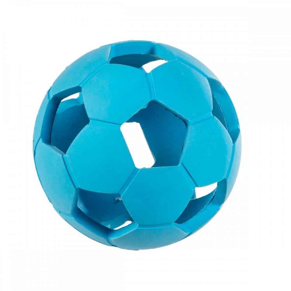 Little&Bigger Fotball i Gummi Blå 6 cm Hund - Hundeleker - Ball til hund