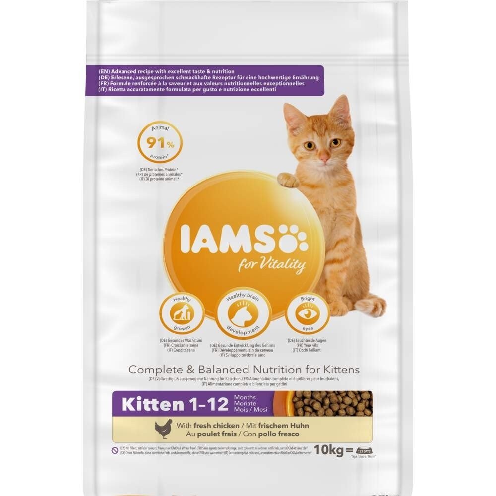 Bilde av Iams For Vitality Cat Kitten Chicken (10 Kg)