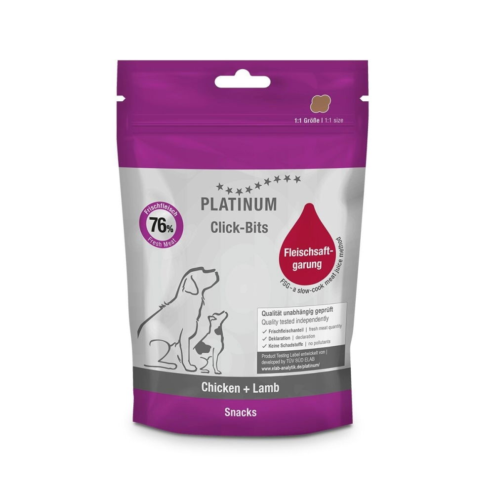 Bilde av Platinum Click Bits Hundegodteri Kylling og Lam (150 g) - Alt til hunden