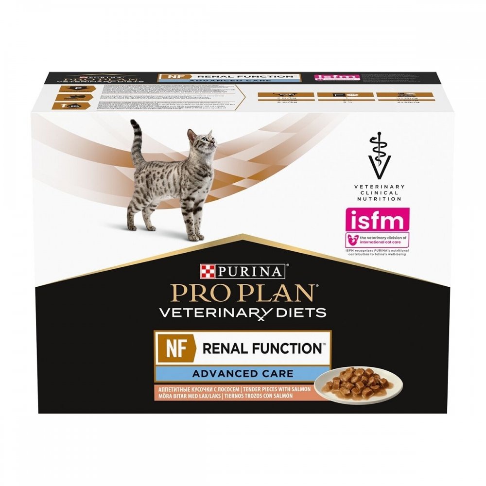 Purina Pro Plan Veterinary Diets Feline Feline NF Renal Function Advanced Care with Salmon 10x85 g Veterinærfôr til katt - Nyresykdom