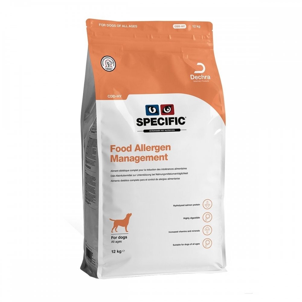 Specific Food Allergy Management CDD-HY (12 kg) Veterinærfôr til hund - Fôrallergi