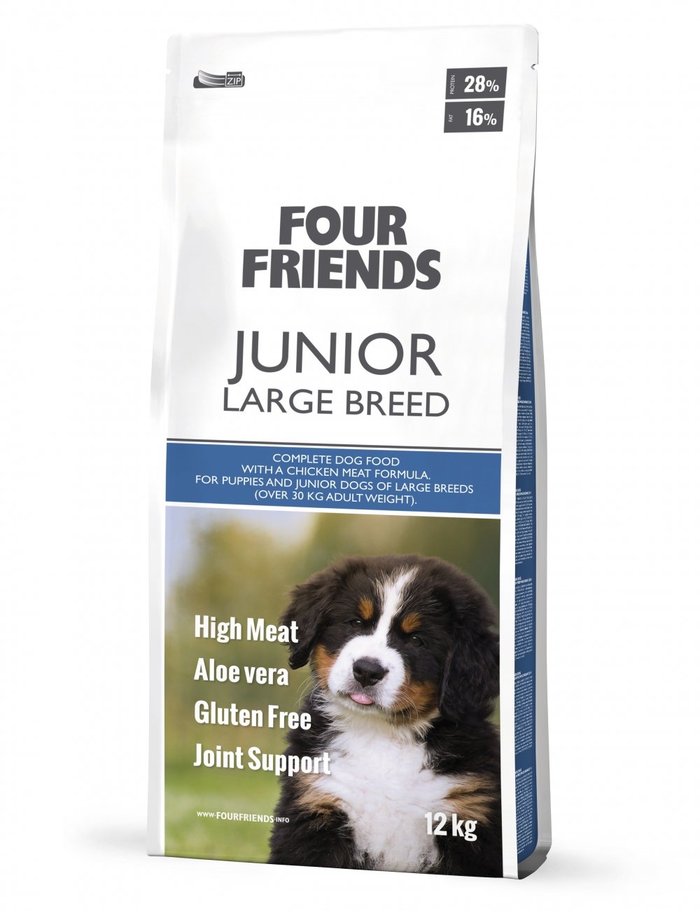 FourFriends Dog Junior Large Breed (12 kg) Valp - Valpefôr - Tørrfôr til valp