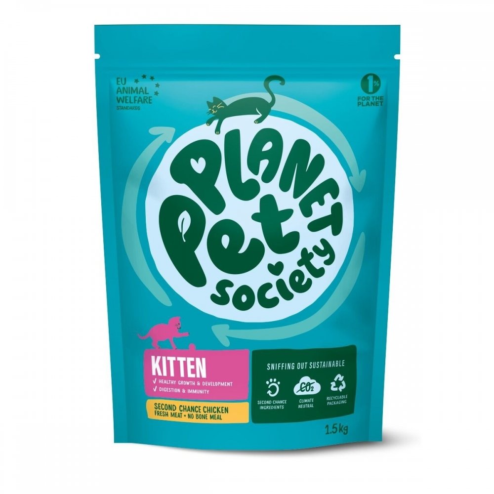 Planet Pet Society Cat Kitten Second Chance Chicken (1,5 kg) Kattunge - Kattungemat - Tørrfôr til kattunge