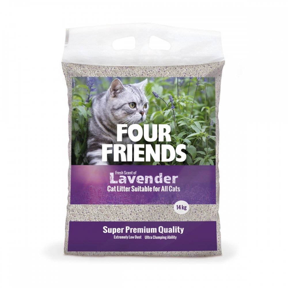 FourFriends Lavendel Kattesand 14 kg Katt - Kattesand