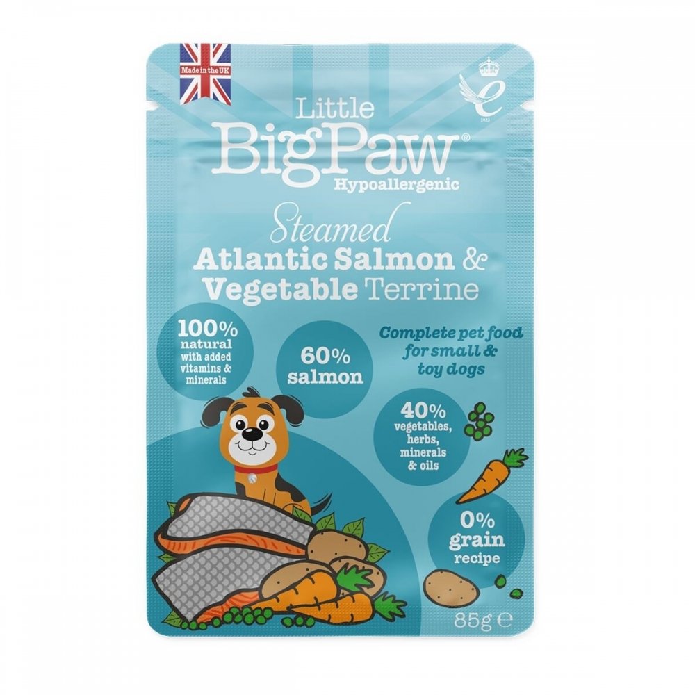 Little BigPaw Steamed Salmon & Vegetables (85 g) Hund - Hundemat - Våtfôr