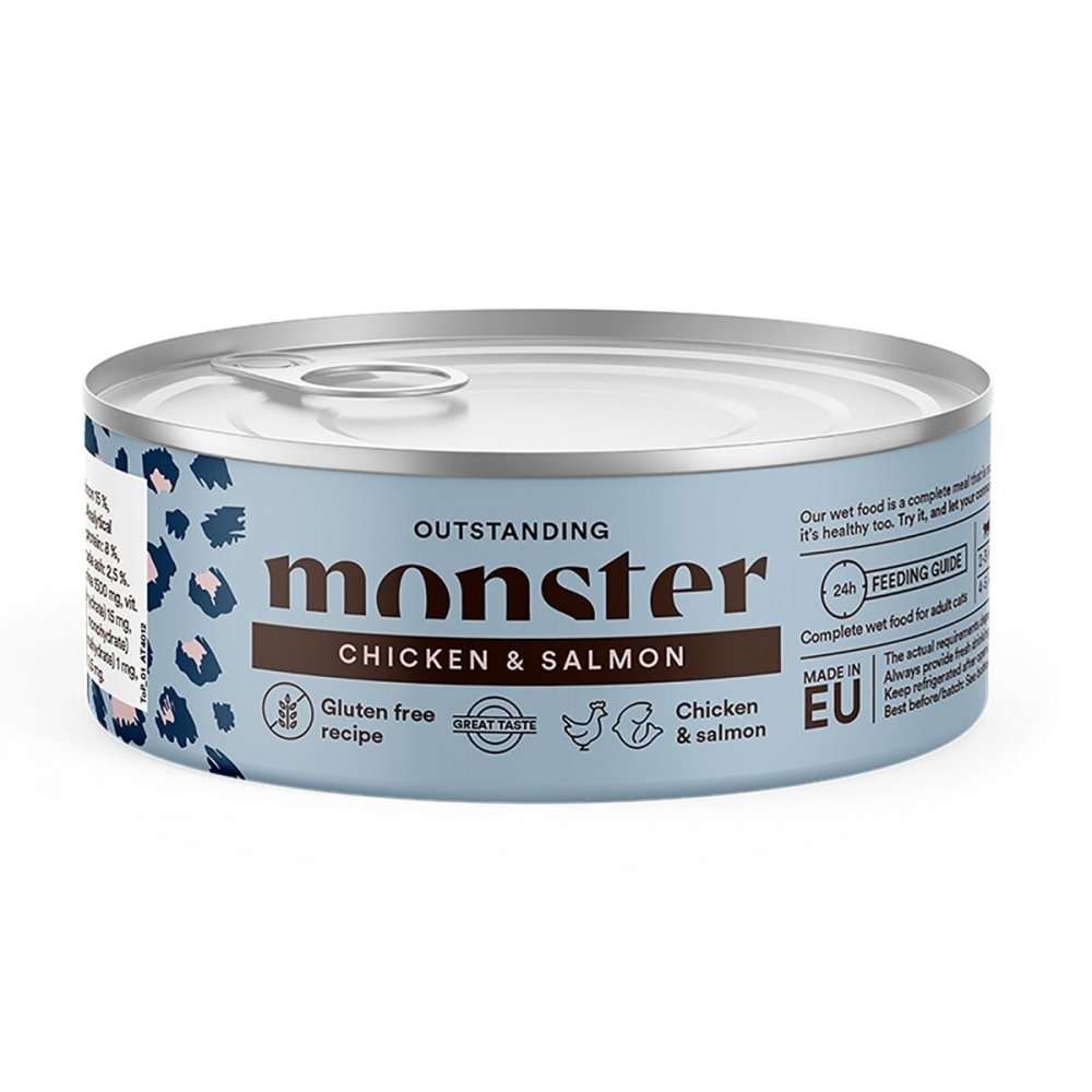 Monster Cat Adult Multi Protein Chicken & Salmon 100 g Katt - Kattemat - Våtfôr