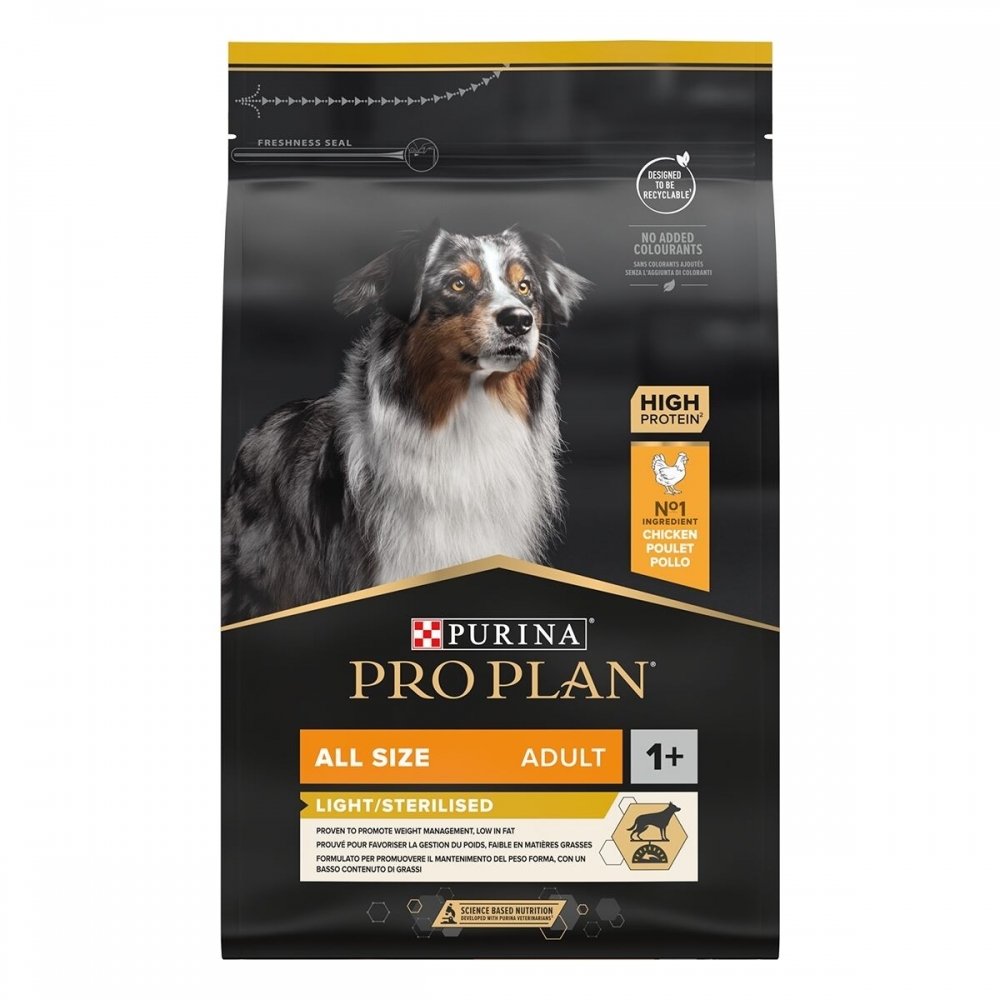 Bilde av Purina Pro Plan Dog Adult All Sizes Light/sterilised (3 Kg)