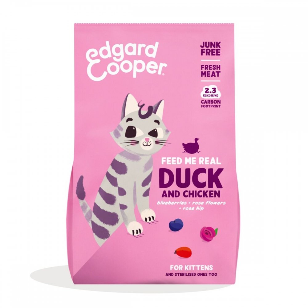 Edgard & Cooper Kitten Duck & Chicken 2 kg Kattunge - Kattungemat - Tørrfôr til kattunge