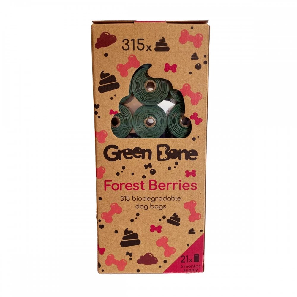 Green Bone Hundeposer Forest Berries Refill (315-pakke)