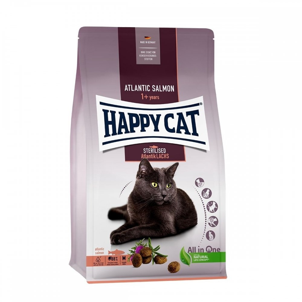 Happy Cat Sterilised Salmon (10 kg) Katt - Kattemat - Spesialfôr - Kattemat for sterilisert katt