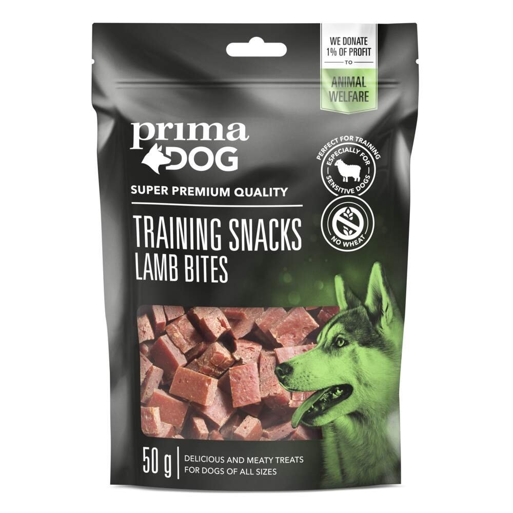 PrimaDog Training Snacks Lamb Bites 50 g Hund - Hundegodteri - Godbiter til hund