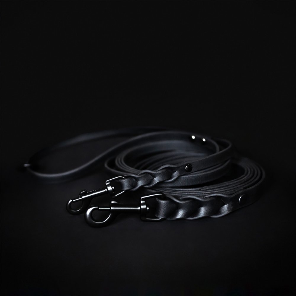 Tyylivoitto Black on Black Flettett Hundekobbel Svart (9mm x 200cm)