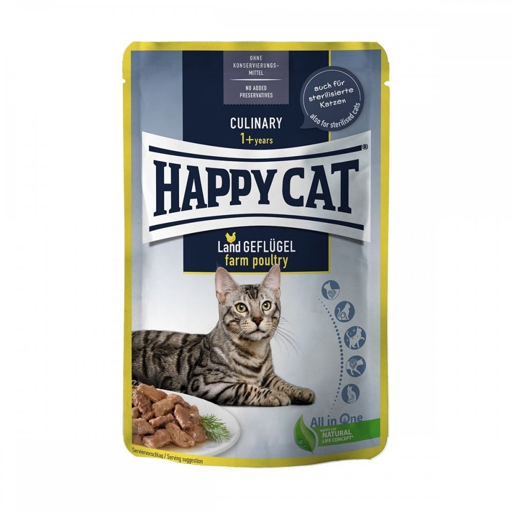 Happy Cat Culinary Farm Poultry 85 g Katt - Kattemat - Våtfôr