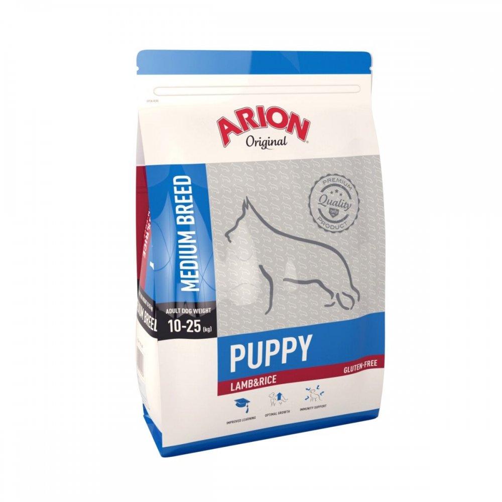 Arion Puppy Medium Breed Lamb & Rice (12 kg) Valp - Valpefôr - Tørrfôr til valp