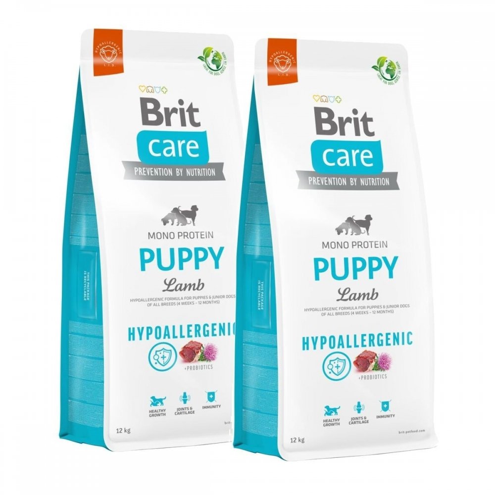 Brit Care Puppy Hypoallergenic Lamb 2x12 kg Valp - Valpefôr - Tørrfôr til valp
