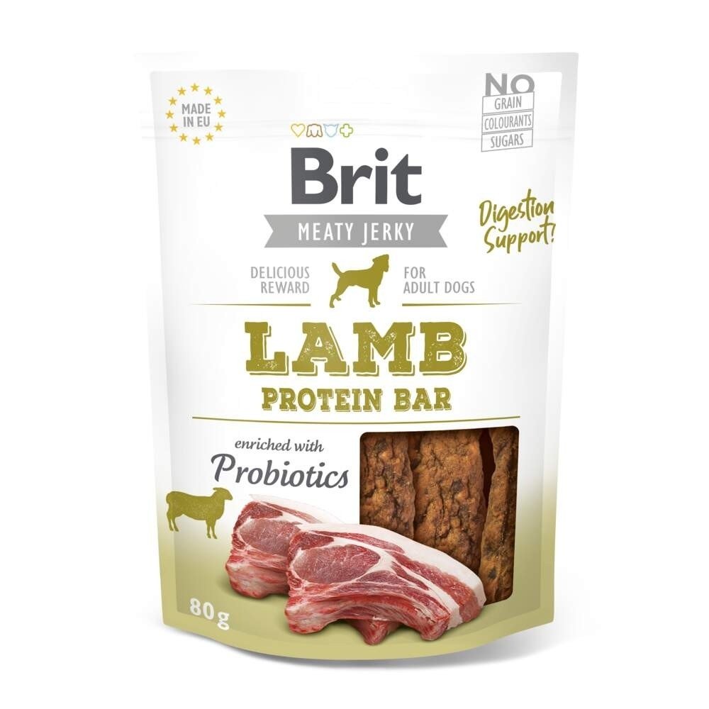 Bilde av Brit Care Meaty Jerky Proteinbar Lamb (80 G)