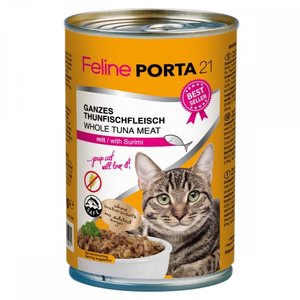 Feline Porta 21 Tunfisk og Krabbe (400 g) Katt - Kattemat - Våtfôr