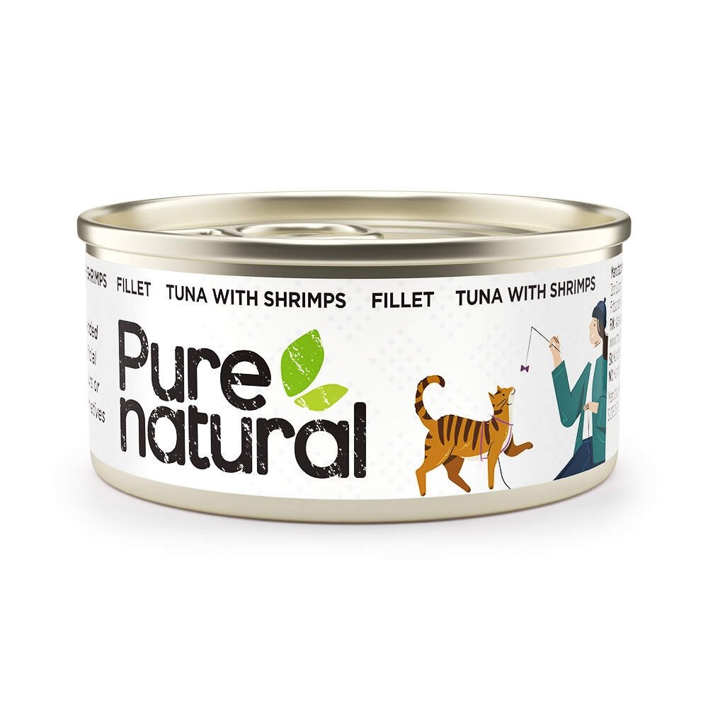 Purenatural Cat Fillet Tuna & Shrimps 70 g Katt - Kattemat - Våtfôr