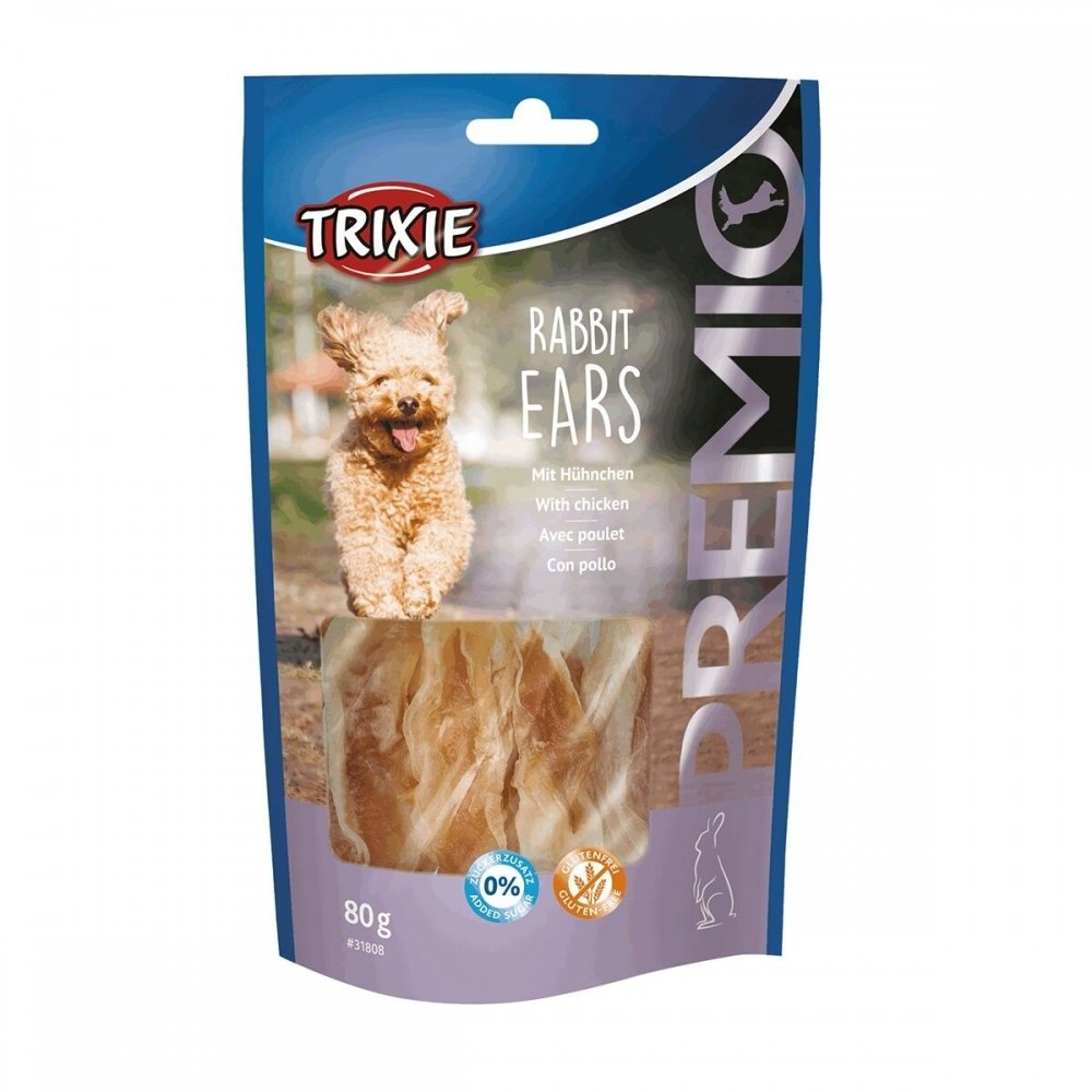 Trixie PREMIO Rabbit Ears, 80 g - (6 pk/ps)