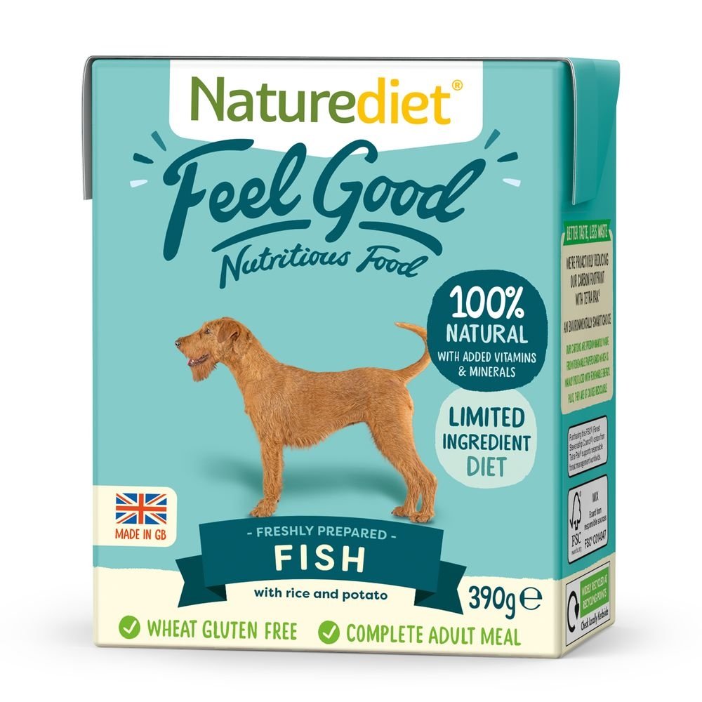 Naturediet Feel Good Fisk (390 g) Hund - Hundemat - Våtfôr