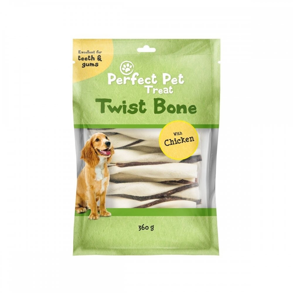 Perfect Pet Twist Tyggebein Chicken 30-pack Hund - Hundegodteri - Hundebein