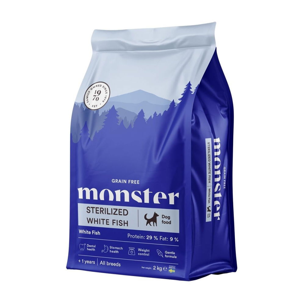 Bilde av Monster Dog Original Grain Free Sterilised White Fish (2 kg) - Alt til hunden