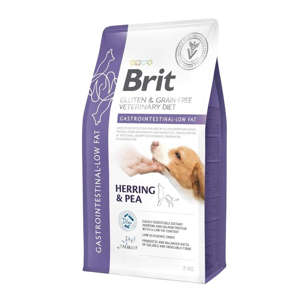 Brit Veterinary Diets Dog Grain Free Gastrointestinal-Low fat (2 kg) Veterinærfôr til hund - Mage- & Tarmsykdom