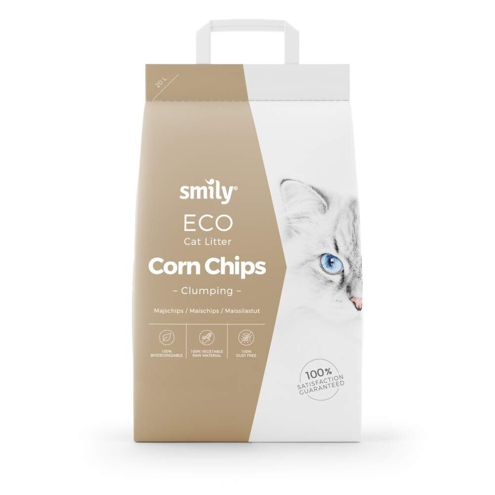 Bilde av Smily Eco Corn Chips Kattesand 20 Liter