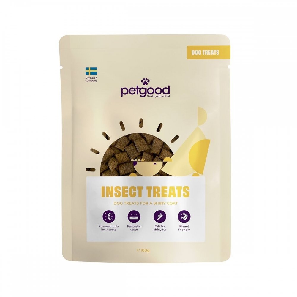 Petgood Skin & Coat Hundgodis med Insekter 100 g Hund - Hundegodteri - Godbiter til hund