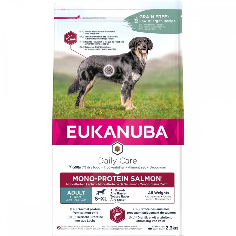 Eukanuba Dog Adult Daily Care Mono-Protein Salmon (2,3 kg) Hund - Hundemat - Tørrfôr