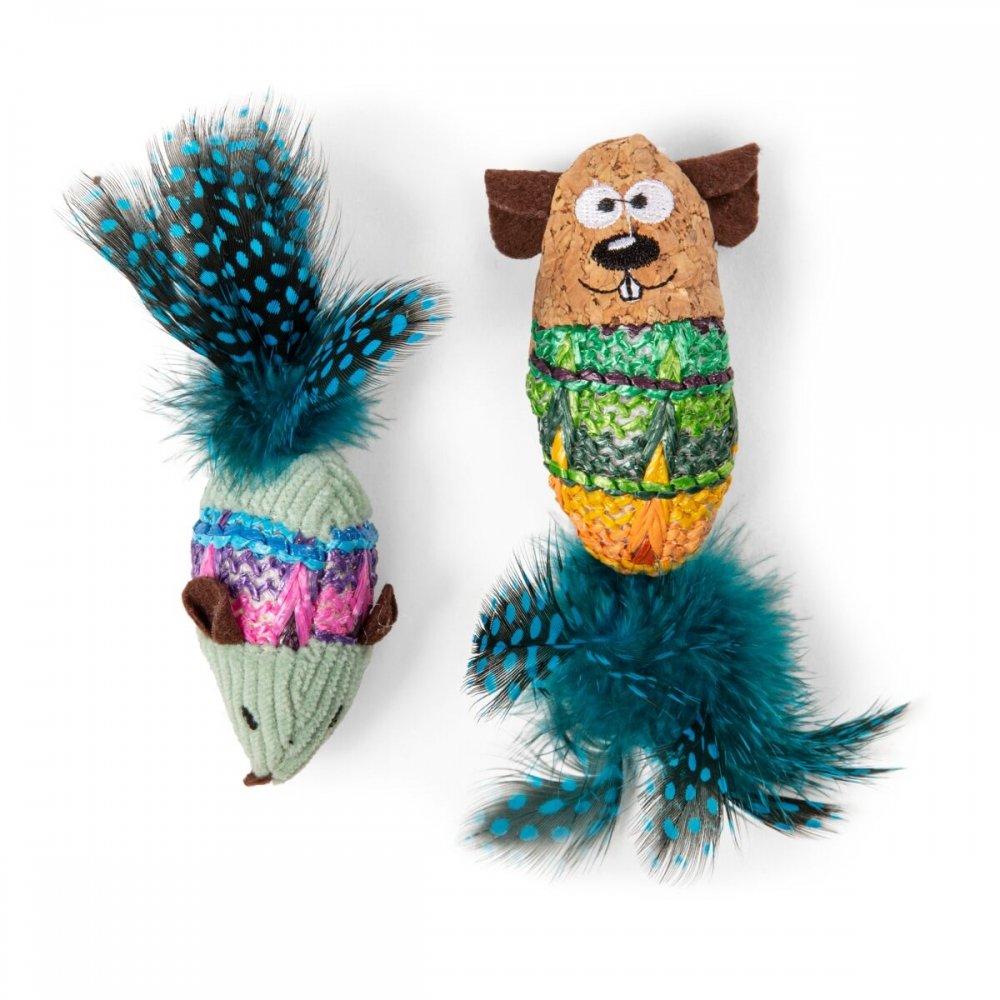 Little&Bigger Quirky Cork Mus 11 cm 2-p (Grønn)