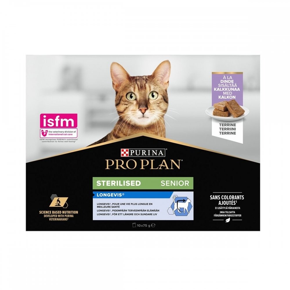 Purina Pro Plan Senior Sterilised 7+ Turkey 10x75 g Katt - Kattemat - Våtfôr
