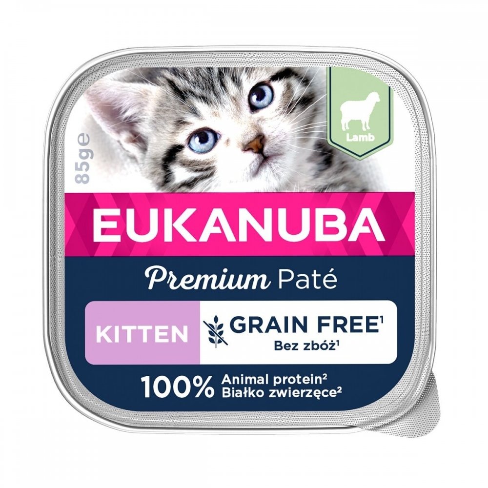Bilde av Eukanuba Cat Grain Free Kitten Lamb 85 G