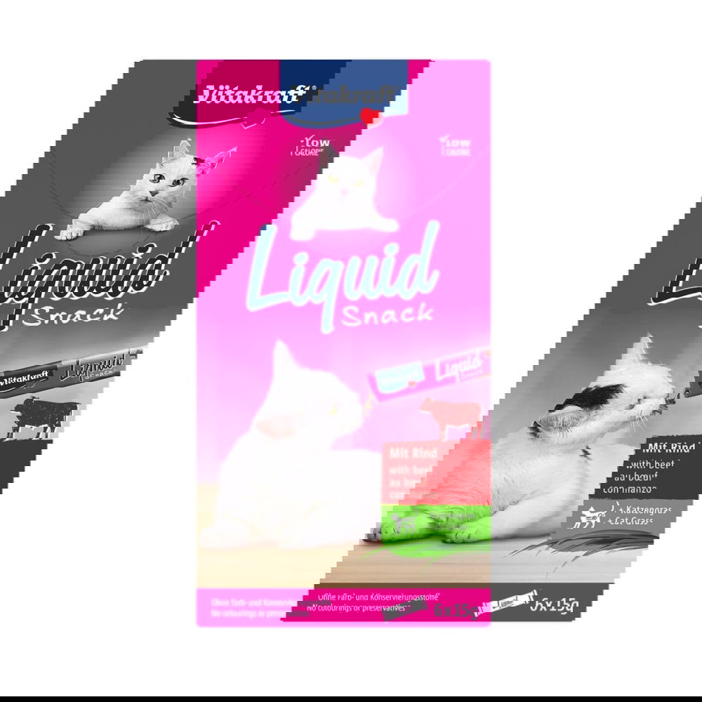 Vitakraft Liquid Stick Beef+Cat grass 90 g