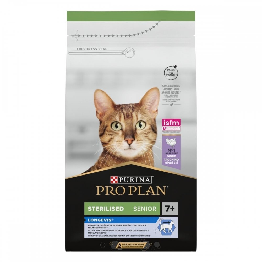 Purina Pro Plan Cat Senior Sterilised Longvis Turkey (1,5 kg) Katt - Kattemat - Spesialfôr - Kattemat for sterilisert katt
