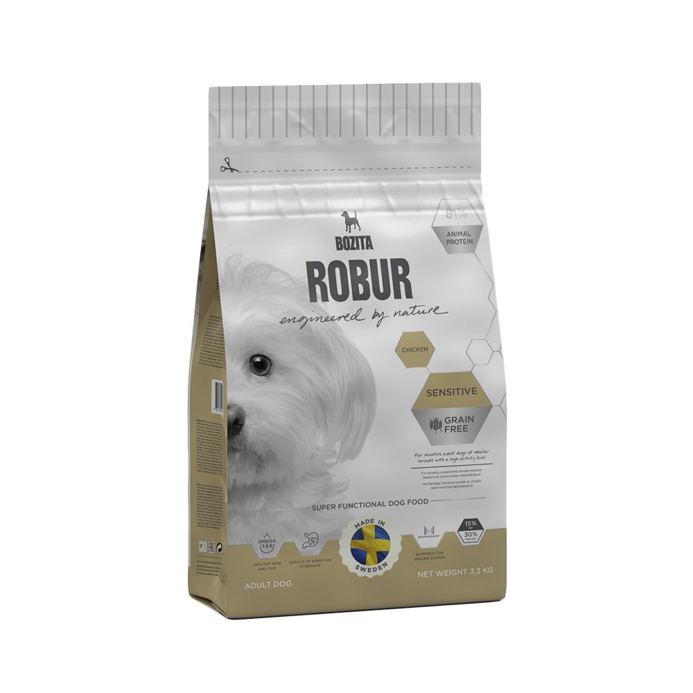 Bozita Robur Adult Sensitive Grain Free Chicken (3,2 kg) Hund - Hundemat - Spesialfôr - Hundefôr til følsom hud