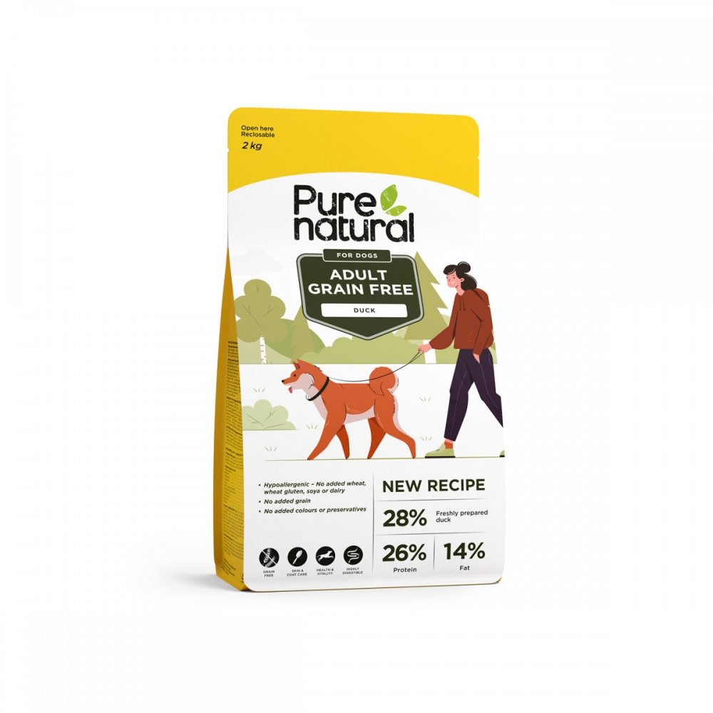 Purenatural Dog Adult Grain Free Duck (2 kg) Hund - Hundemat - Tørrfôr